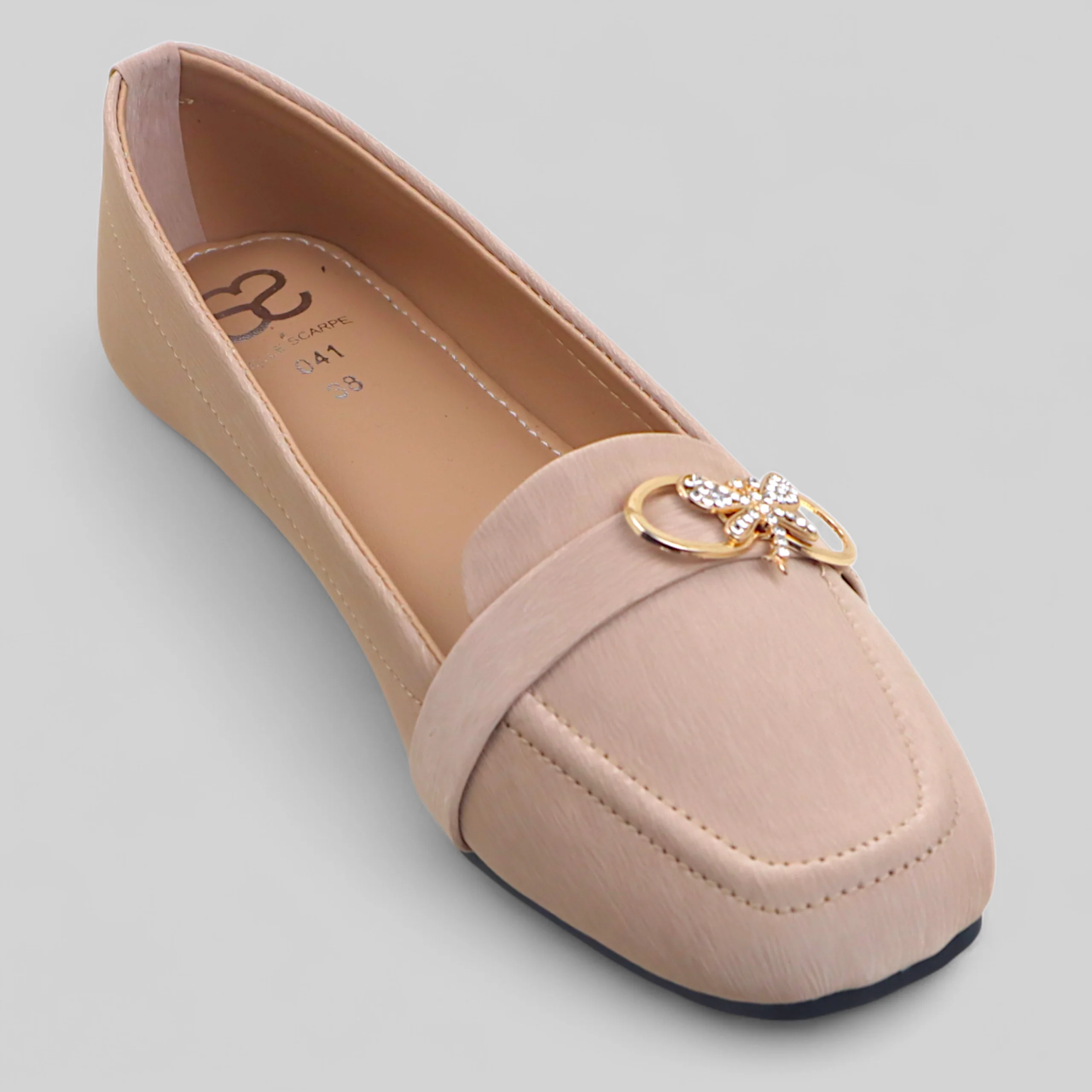 Cream Charm Court Shoe - Image 5