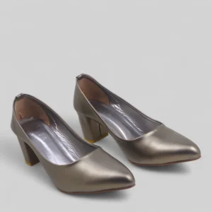 Chrome Glow Block Heel