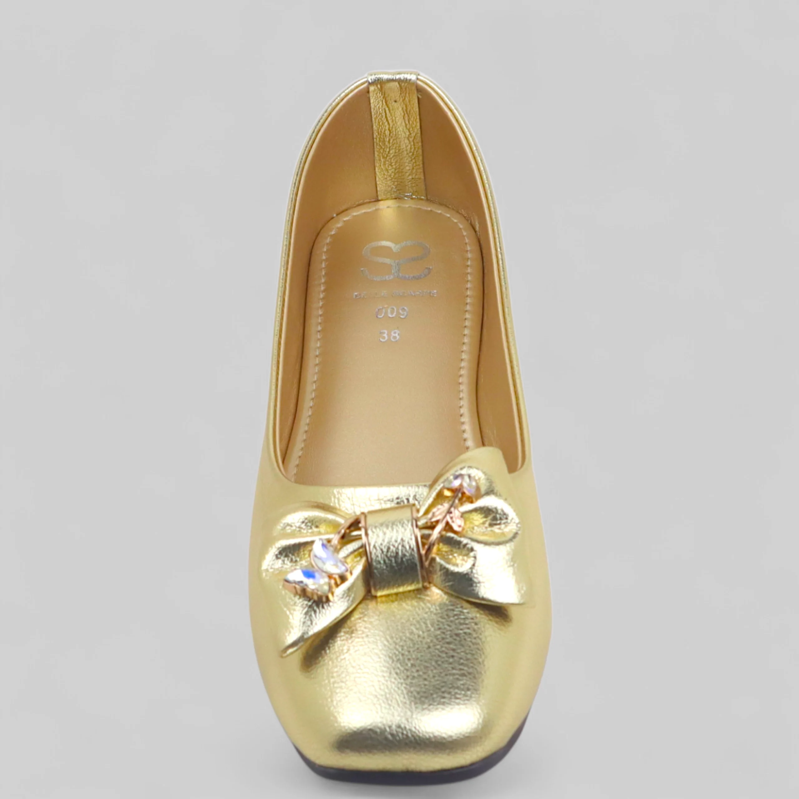 Golden Bow Court Shoe - Image 3