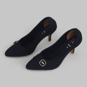 Black Buckle Pencil Heel