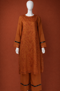 Amber Earth Embroidered Viscose 2-Piece Festive Set