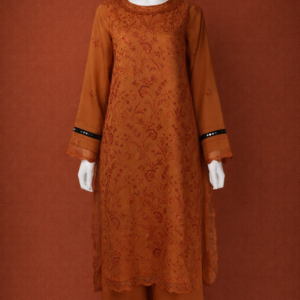 Amber Earth Embroidered Viscose 2-Piece Festive Set