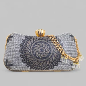 Luxury Crystal Embellished Clutch Bag – Evening & Bridal Party Purse