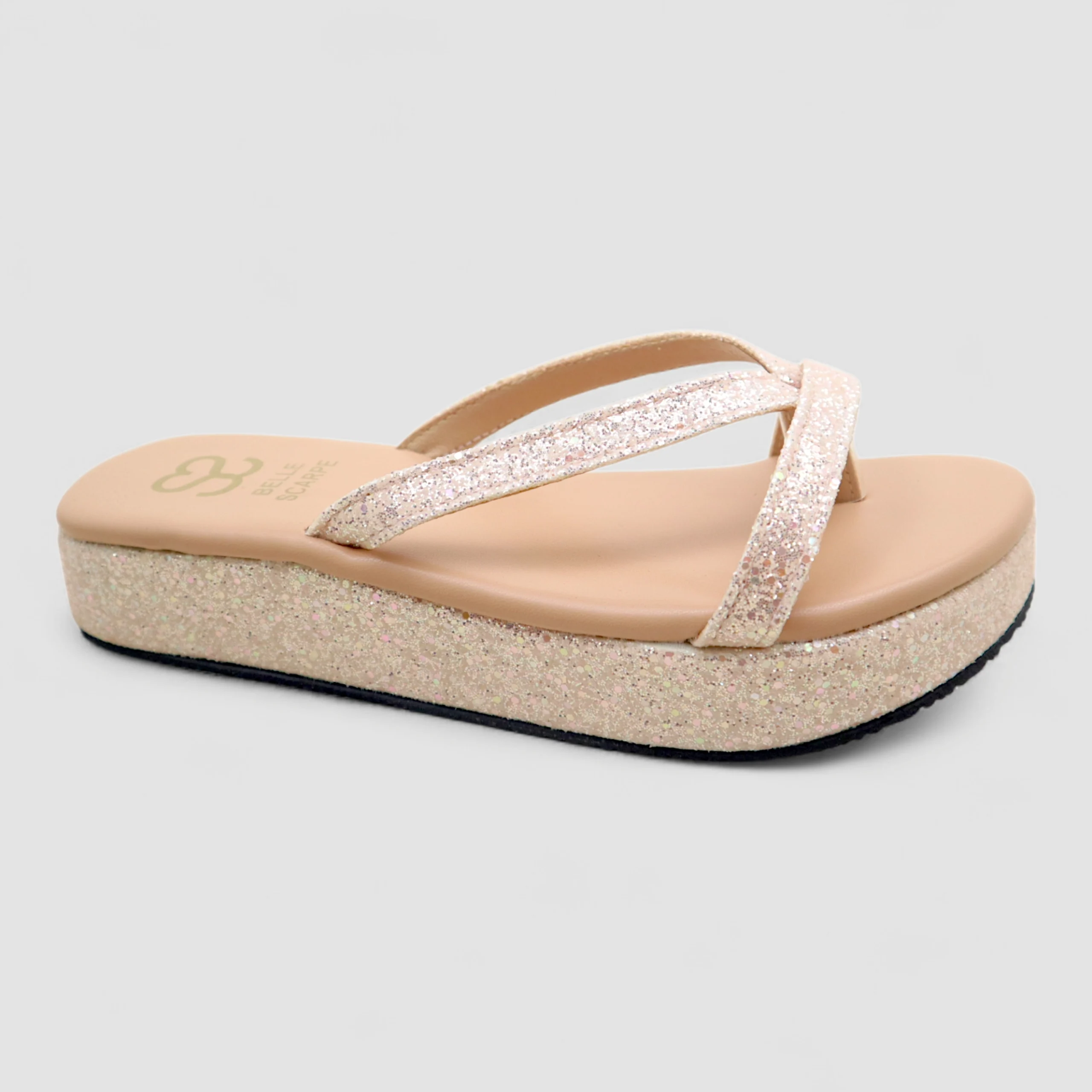 Glitter Strap Platform Flip-Flop Sandals - Image 3