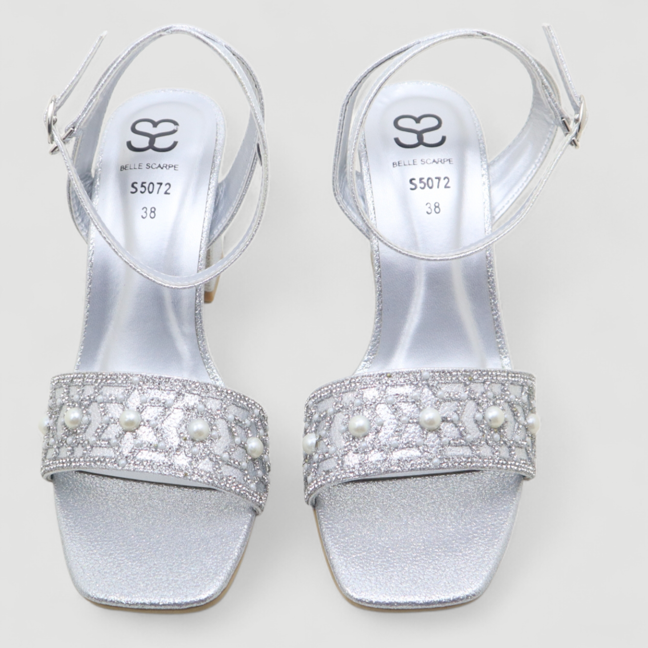 Embellished Ankle Strap Block Heel - Image 13