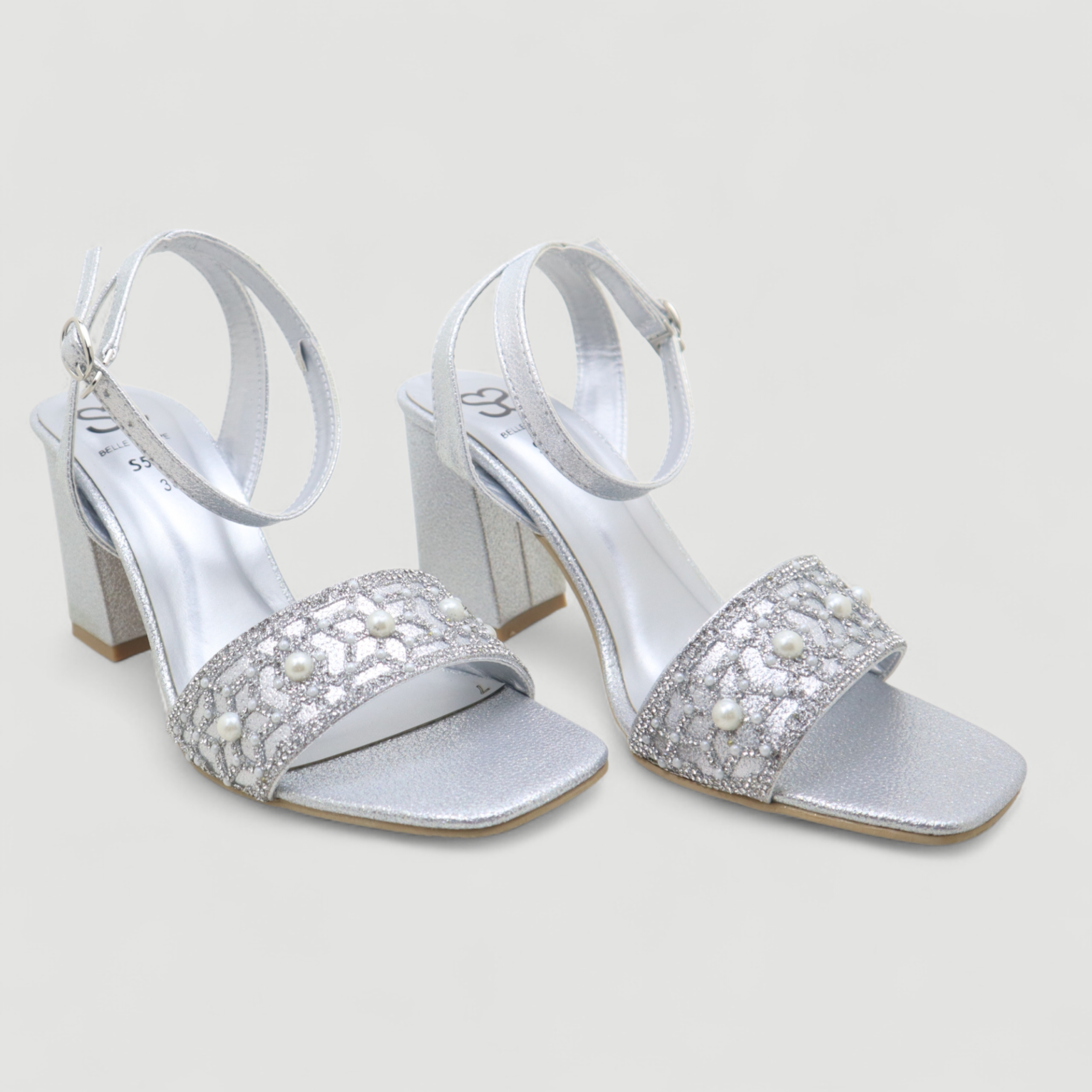 Embellished Ankle Strap Block Heel - Image 12