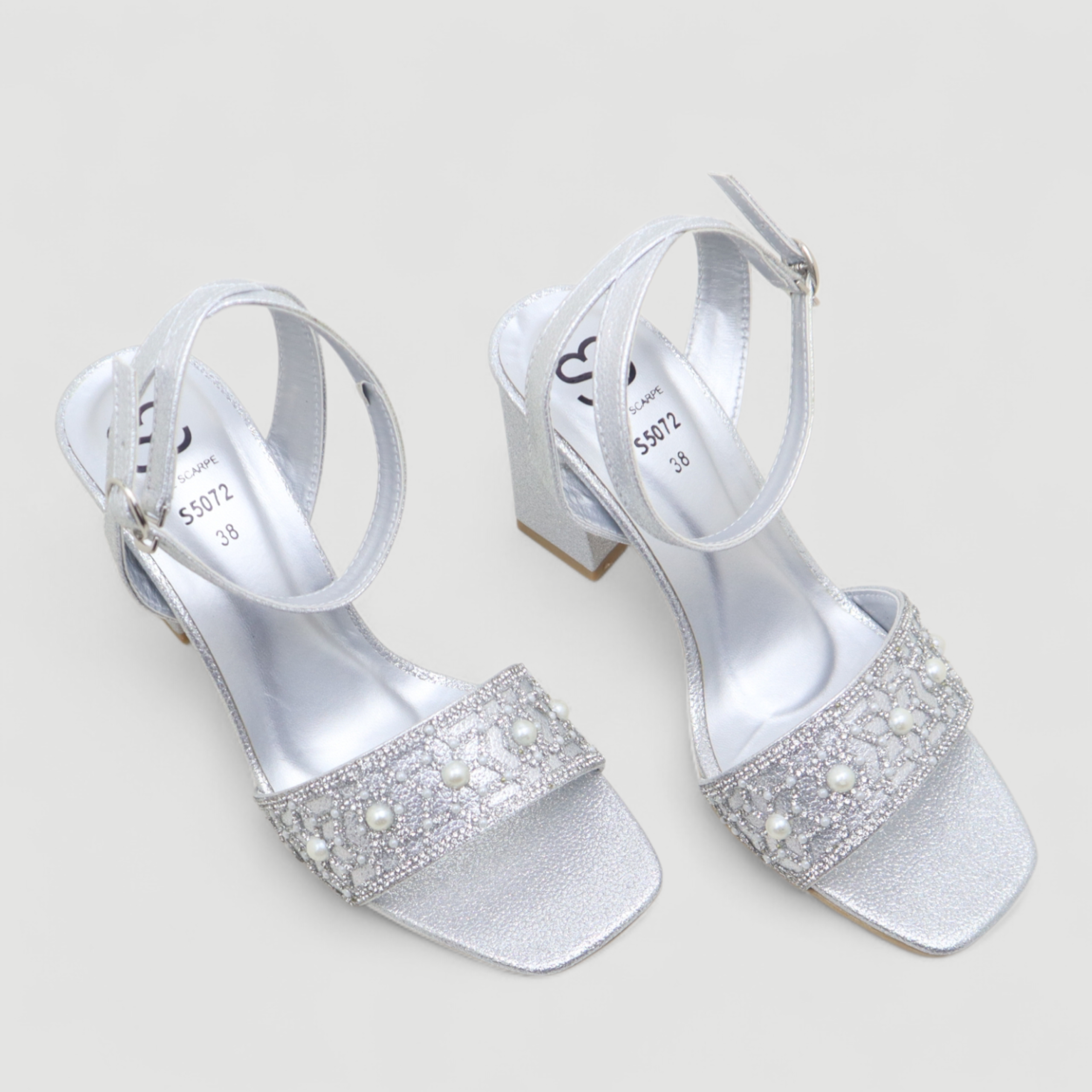Embellished Ankle Strap Block Heel - Image 10