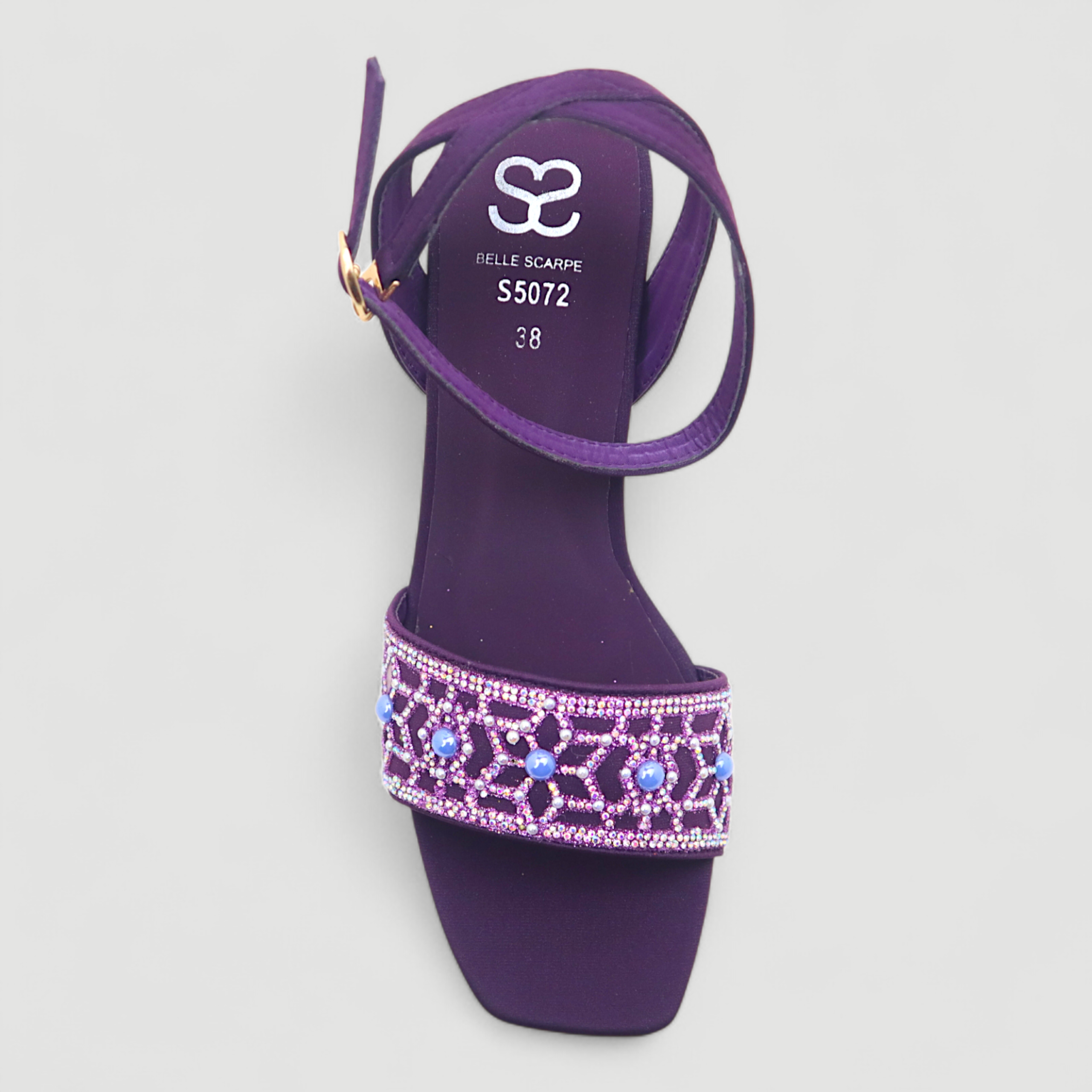 Embellished Ankle Strap Block Heel - Image 8