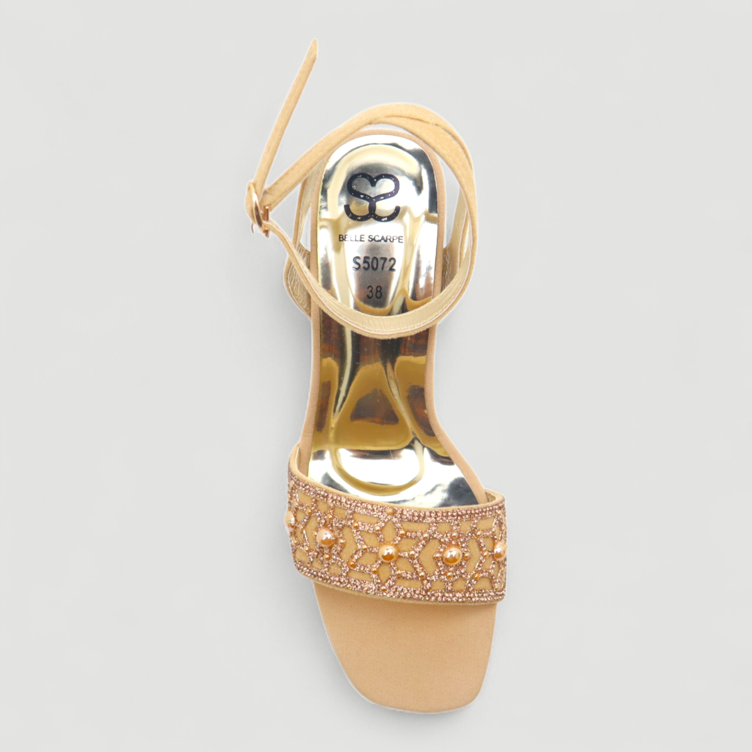 Embellished Ankle Strap Block Heel - Image 3